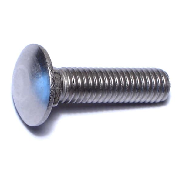 Midwest Fastener Carriage Bolt, Square Neck, 16 (Coarse), 1-1/2 in L, 18-8 Stainless Steel, 25 PK 50609 - main